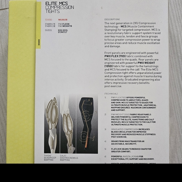 2XU Womens Elite MCS Compression Tights - Picture 9 of 9